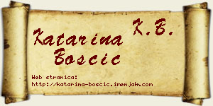 Katarina Boščić vizit kartica